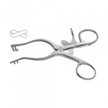Mollison Self Retaining Retractor 2 x 2 Sharp Prongs Stainless Steel, 14 cm - 5 1/2"